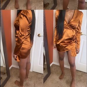 Prettylittlething(copper dress)
